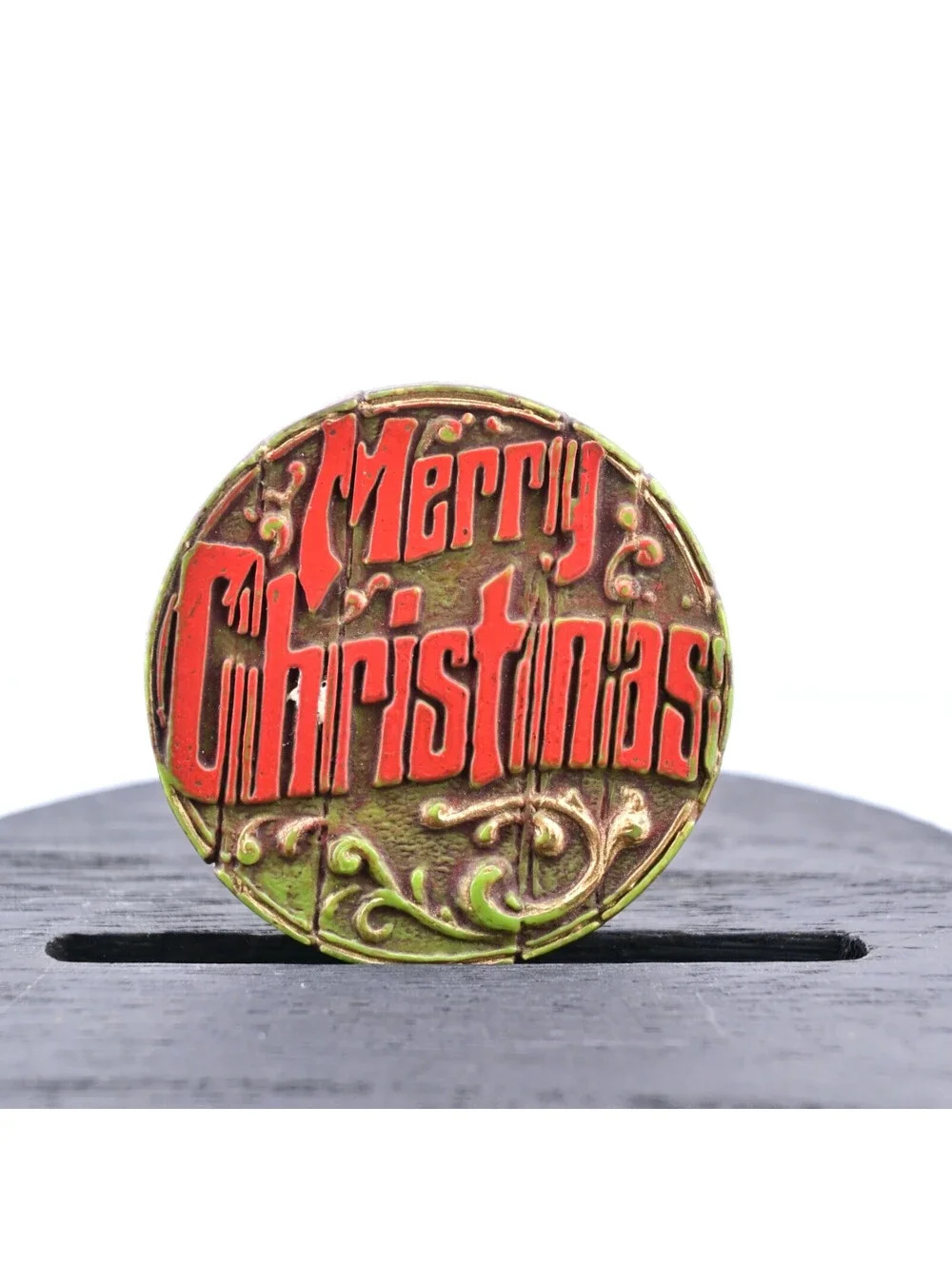 Hallmark Merry Christmas Lapel Pin Holiday Brooch Vintage Collectible